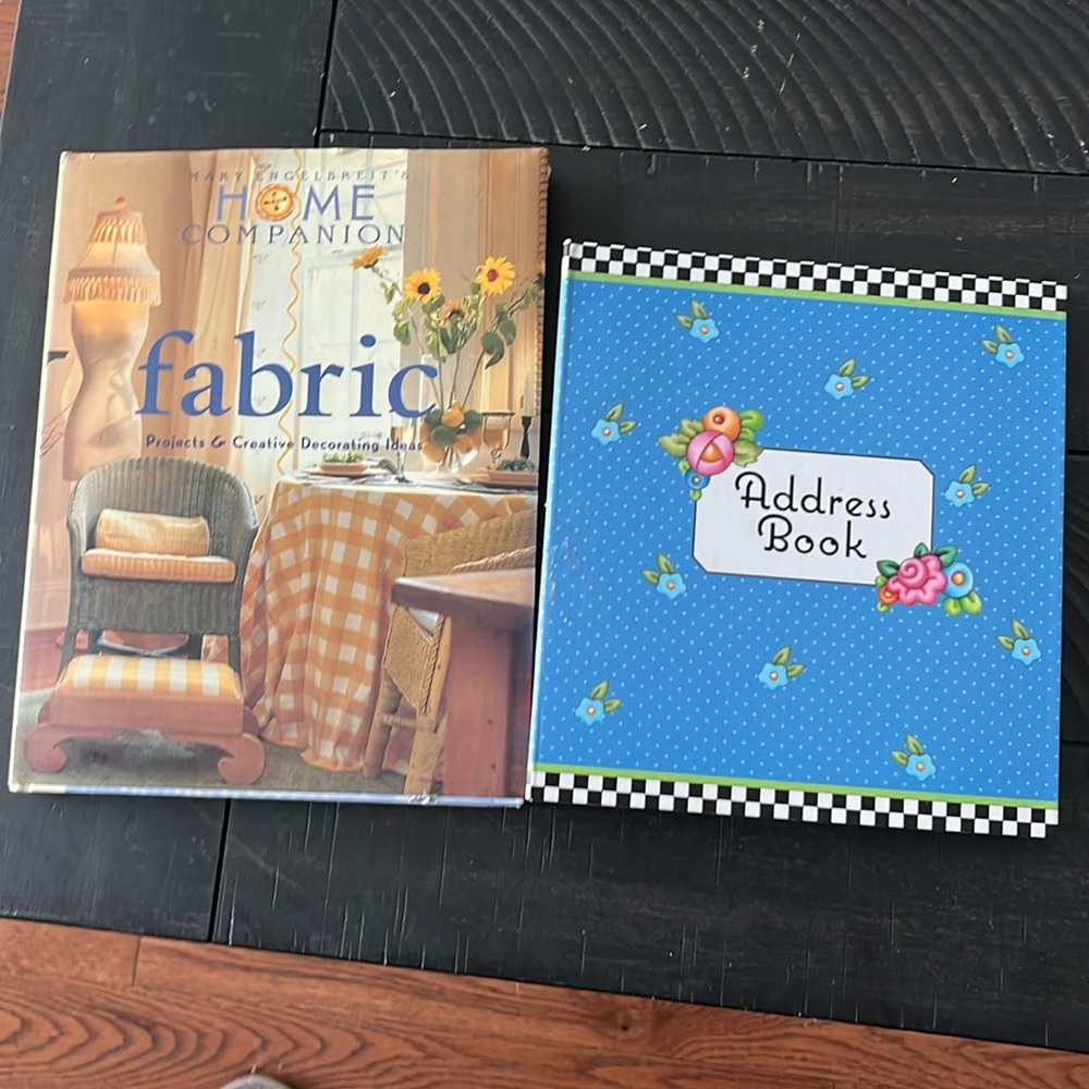 Mary Englebreit address book Home companion fabric book